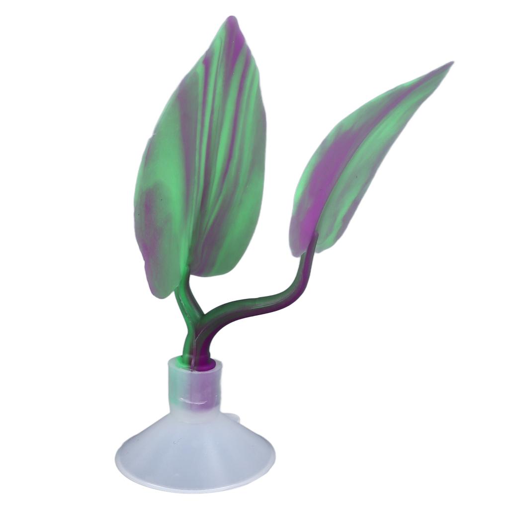 Fish Rest Leaf Double Layer Simulation Artificial Decorative Silicone Fish Bed for Fish Tank