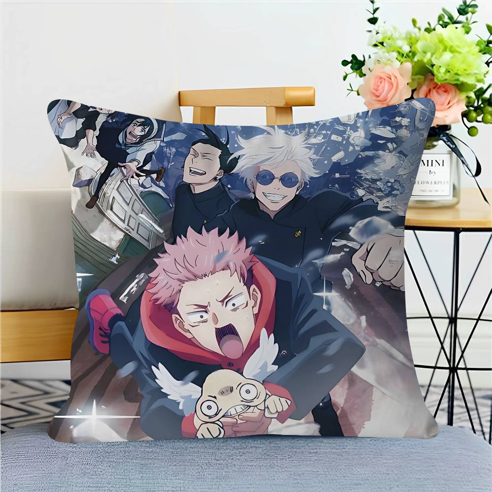 Anime J-Jujutsu-Kaisen Pillowcase Toon Gift Cushion Cover Bedroom Home Sofa Chair Seat Decor Pillow Case