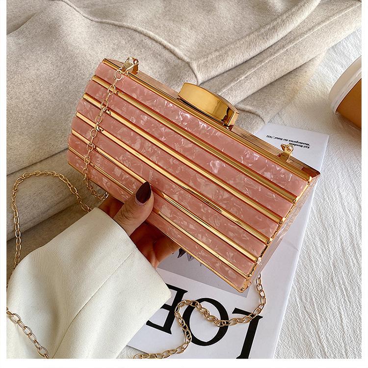 Luxury Designer Acrylic Square Bags Chain Shoulder Crossbody Bag For Women Clutch Small Mini Bag Party Evening Bags