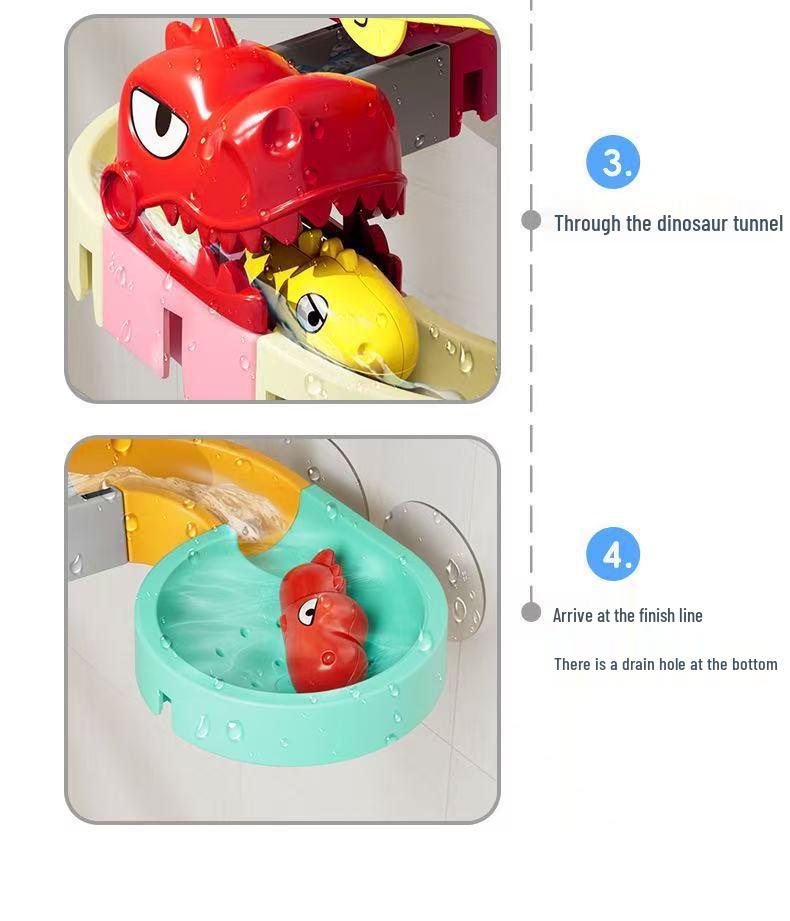 Children's Bathroom Slide Set - Water Play Wall Track Toy