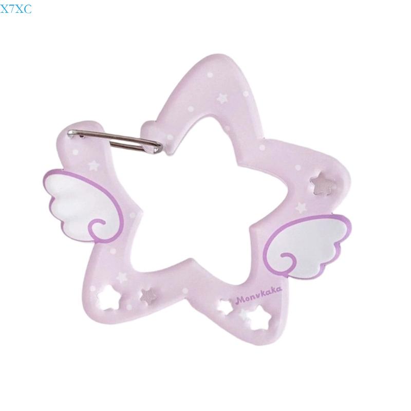 

X7XC Wing Carabiner Acrylic Buckle Keychain Lovely Phone Pendant for Womens