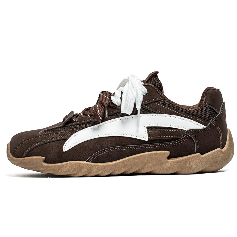 

Мужские Повседневные Кроссовки Единый Ленивый Стиль Универсальные Студенческие Модные Обувь для Всех Сезонов Без Шнурков Дышащие Для Улицы и Спорта 39 коричневый