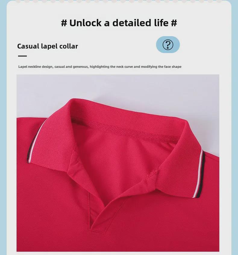 2024 Summer Women's POLO Collar Short-Sleeve Lapel Bottoming T-Shirts for Middle-Aged