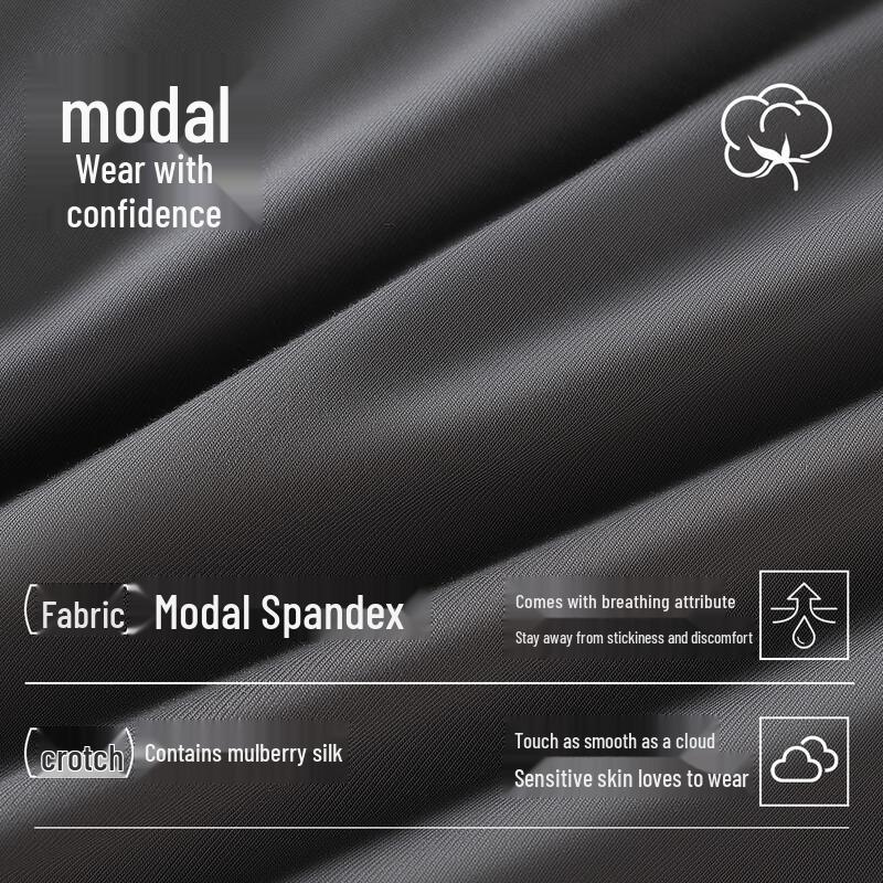 Youkeshu Men's Modal Boxer Briefs 3-Pack