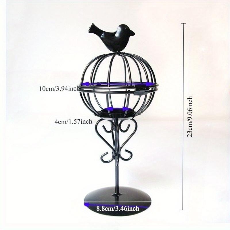 Wrought Cage Shaped Holder Candlestick Iron Lantern for Party Home Decoration Candlestick Ornaments Are Creative Home Desktop Decorations