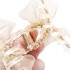 Women Temperament Rhinestone Bow Knot Net Yarn Hair Accessories Hair Clip Grab Clip Hair Claw
