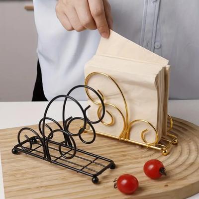 Stable Iron Napkin Holder Stainless Steel Countertop Napkin Organizer  Table Decoration