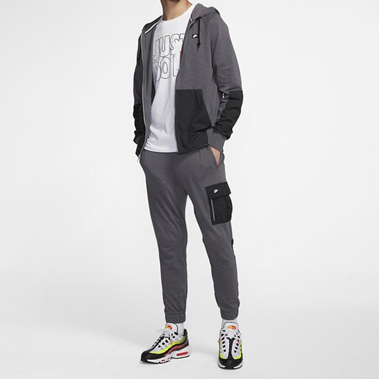 Nike Color-Block Running Hoodie with Drawstring Men Jackets Gray CI9585-021