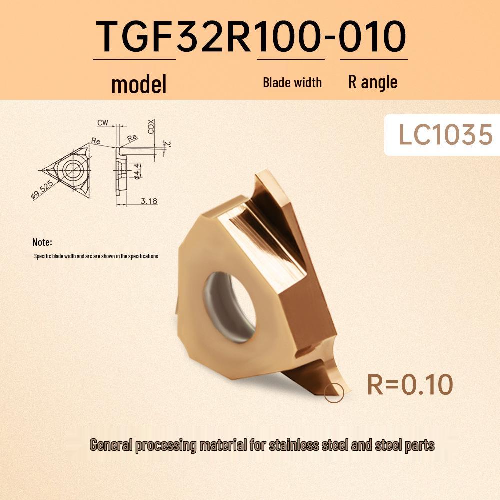 CNC TGF32R Triangular Groove Insert: Precision Circlip Grooving Tool for Swiss-Type Lathes