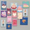 15 Sheets Birthday Card Postcards Message Cards Nordic Style Decorative Wall Stickers for Living Room