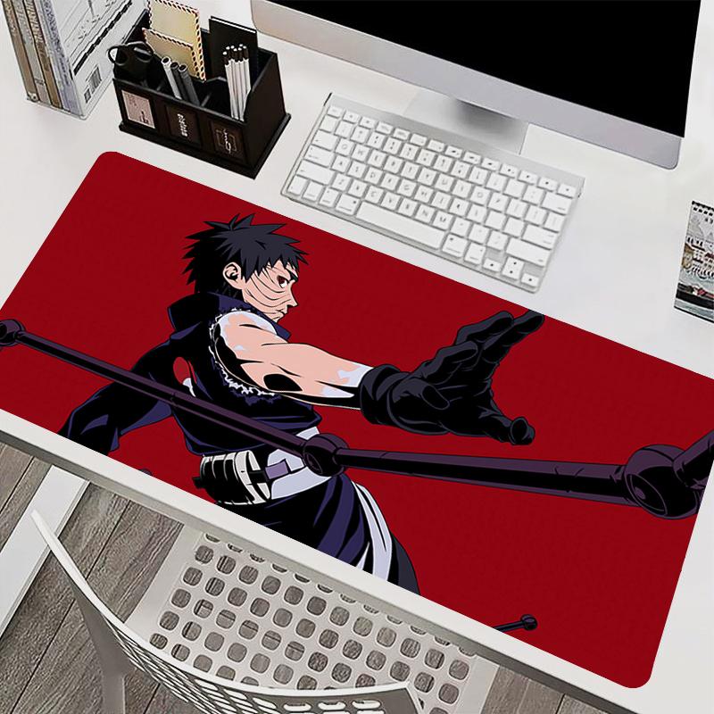 Tappetino per mouse Tappetino per mouse per laptop Accessori per ufficio Tappetino per tastiera PC Tappetino in gomma per tazze Tappetino morbido per mouse Grande Naruto Obito Uchiha HD Tappetino per scrivania