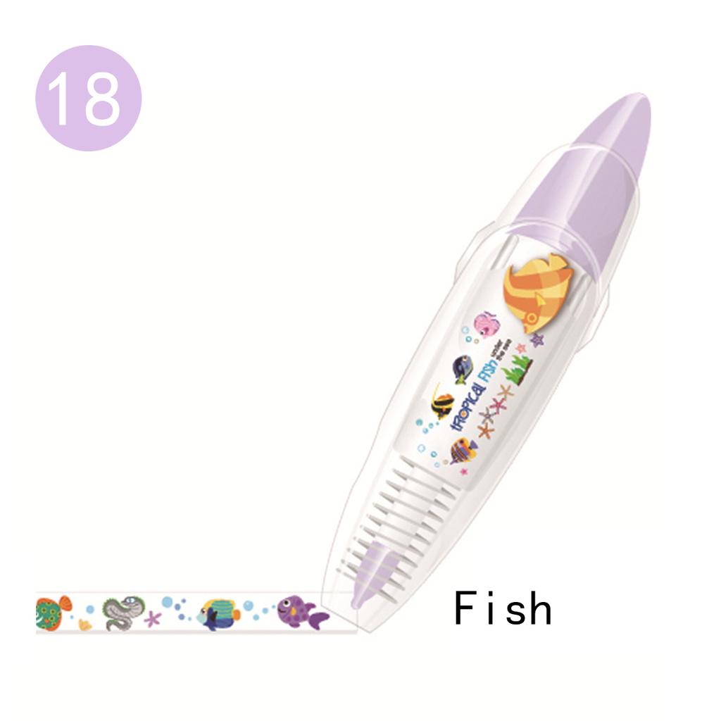 KawaiiDuck Panda Cherry Fish Balloon Strawberry Press Type Decorative Correction Tape Diary Stationery School Supply