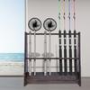 10 Holes Billiard Pool Stick Holder Golf Clubs Rods Bracket Shelf Floor Standing
