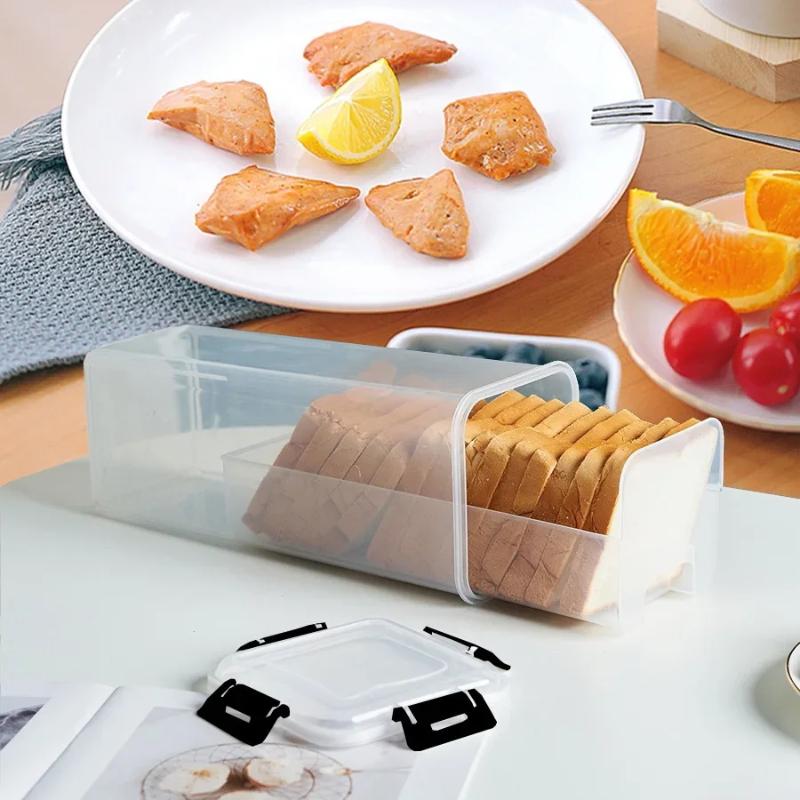 Bread Loaf Container Clear Airtight Bread Box With Lid Sandwich Bread Holder For Homemade Bread Tall Bread Saver For Kitchen