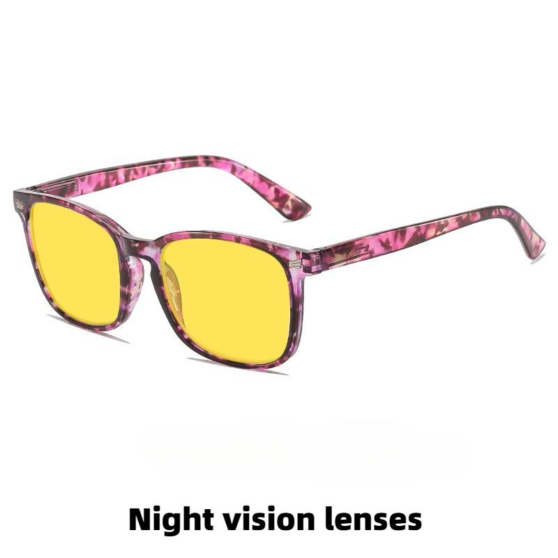 Large Frame Blue Light Blocking Glasses Night Vision Glasses for Night Driving Orange or Red Lenses Protection Plain Glasses