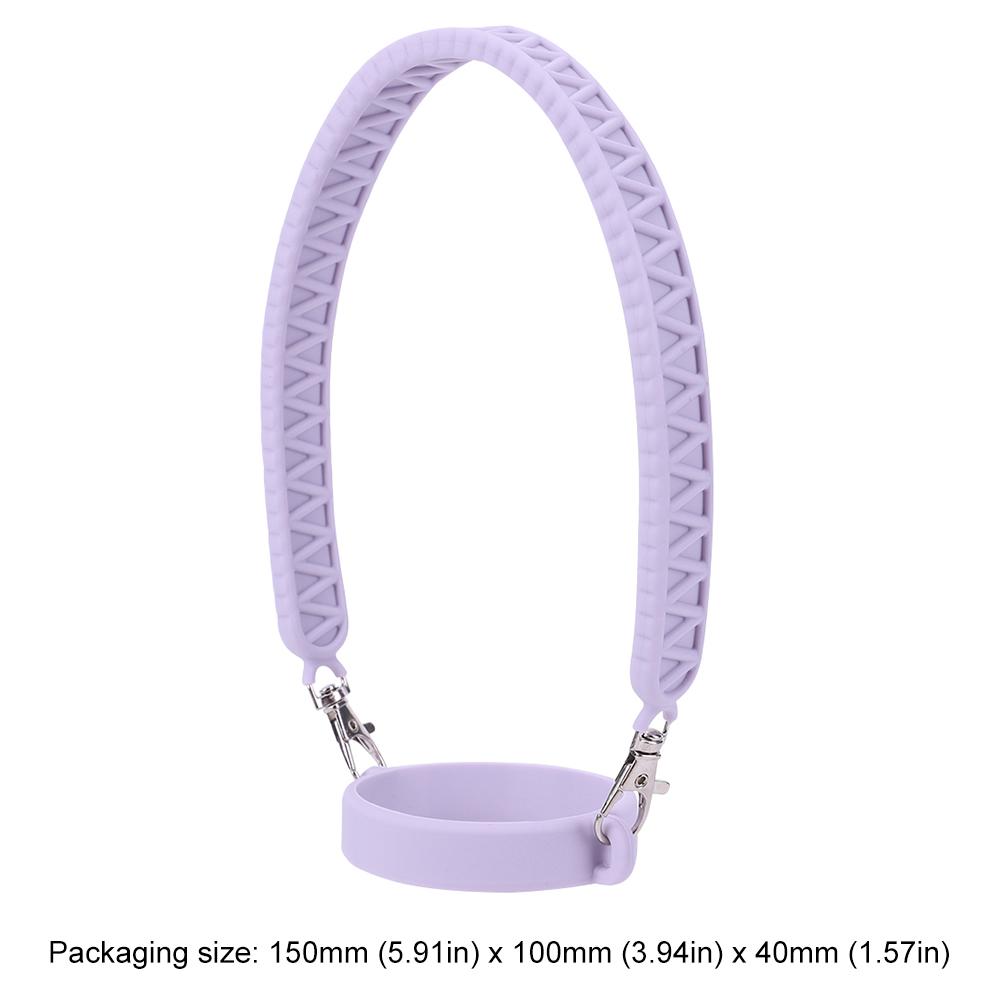 Silicone Water Bottle Strap 8-40oz Water Bottle Handle Carrier Water Bottle Holder Soft Grip Handle for Stanley Cup Accessories