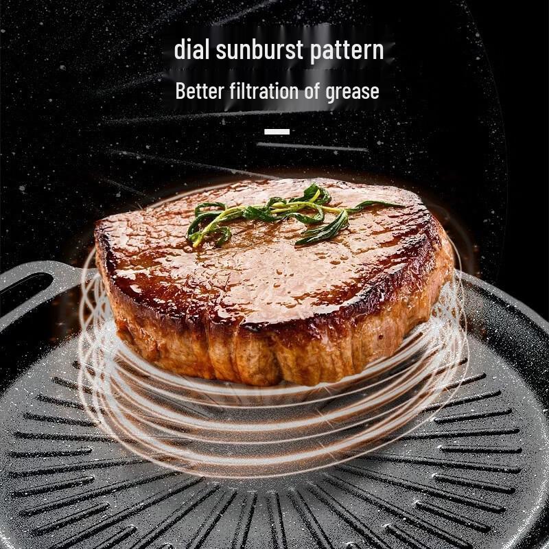 Korean Style Round Iron Grill Pan