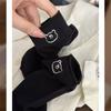 Female Summer Thin Lovely Cotton Boneless Bear Embroidered Short Tube Socks