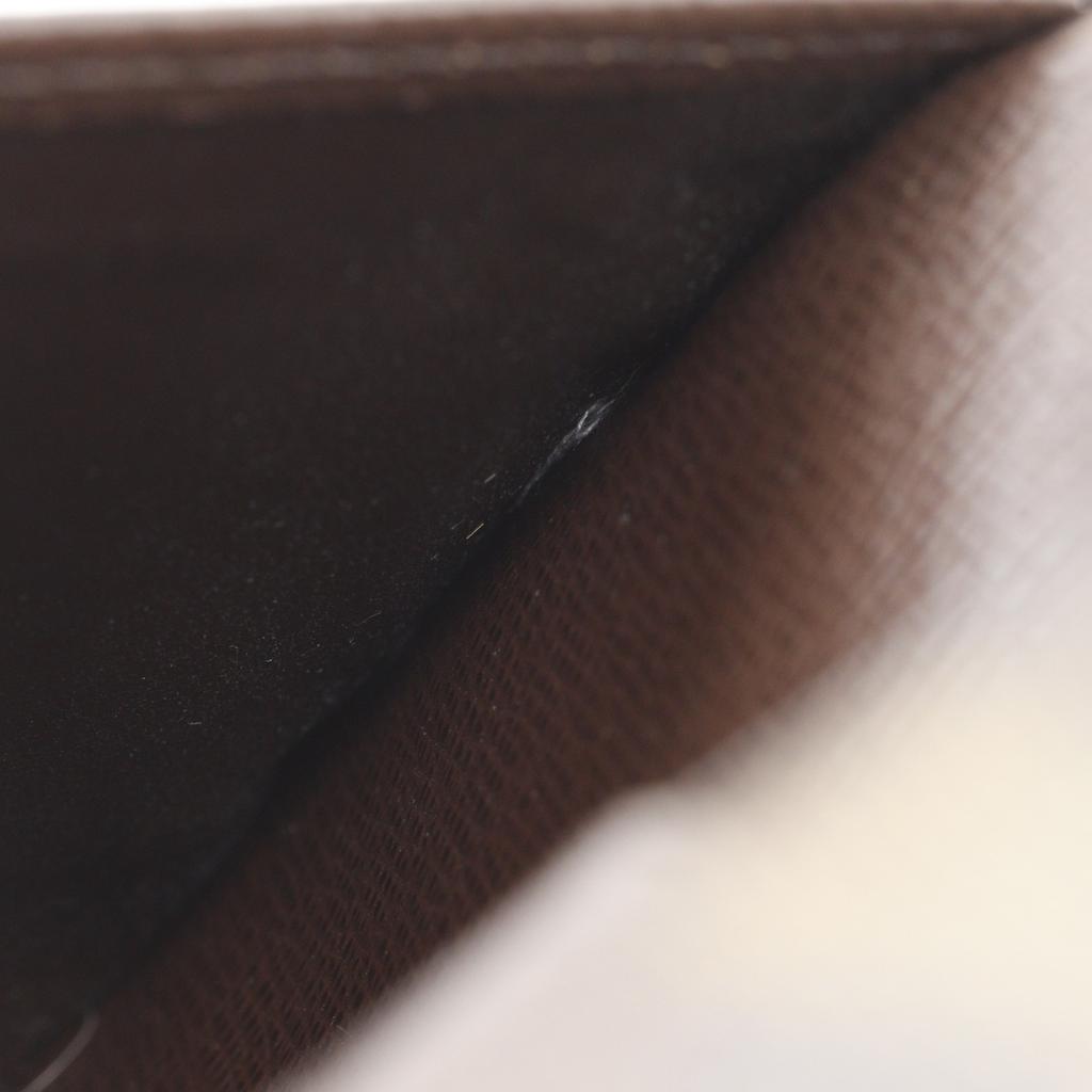LOUIS VUITTON Porte Tresor International Purse N61215 Three fold Brown Damier canvas unisex Used