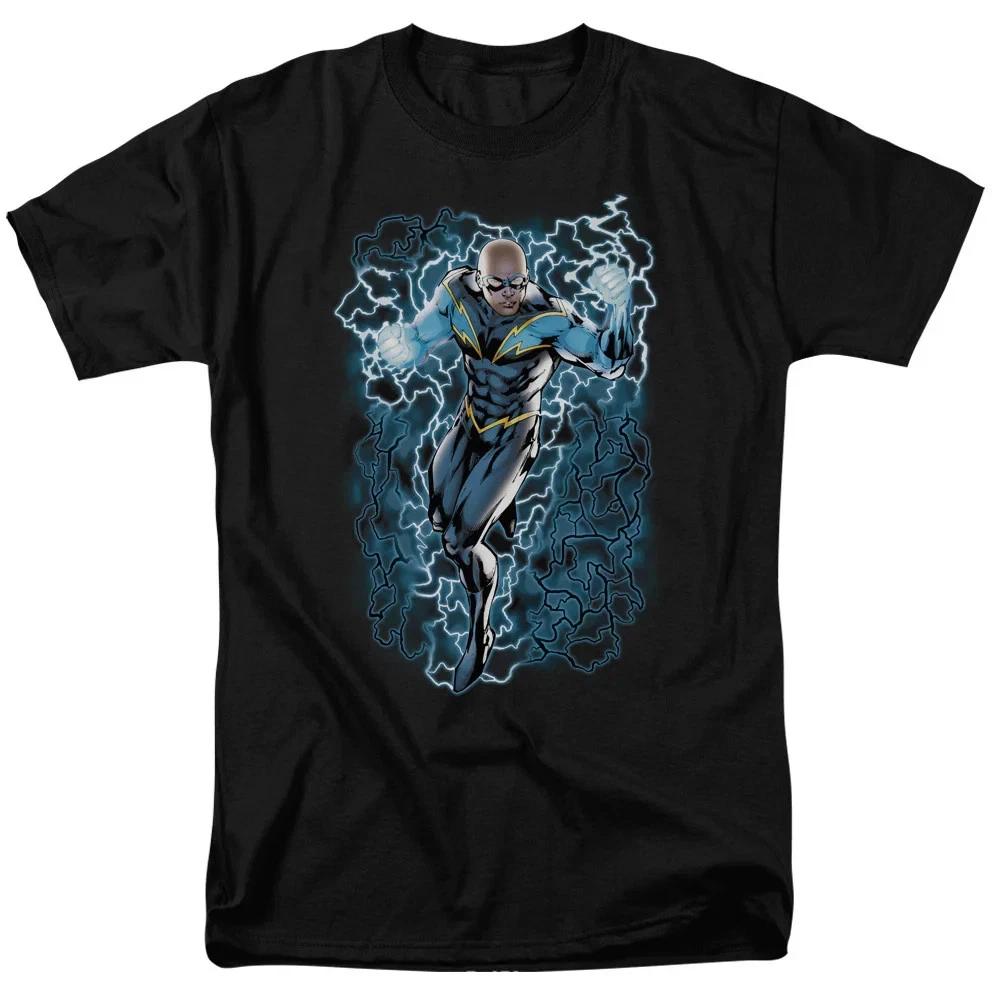 Comics Justice League Black Lightning Bolts Black TShirt S