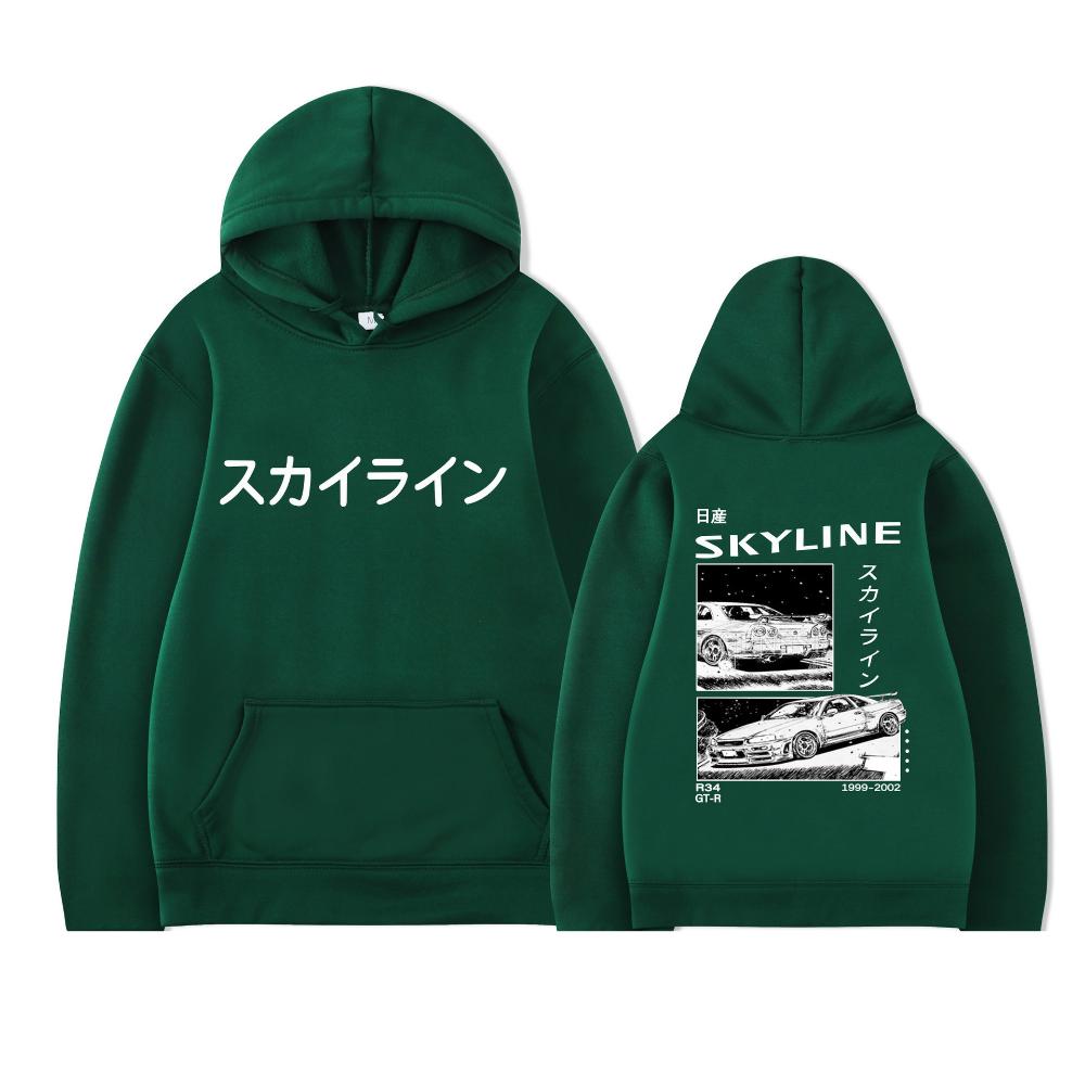 Anime Drift AE86 Initial D Sweatshirt with Double-sided Street Fashion Casual Hoodie