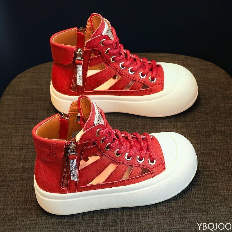 

Fashion New Women s High Cut Thick Soled Sports Sandals for Summer Casual Wear with Lightweight and Versatile Toe Caps Zapatos De Mujer 40 бордовый