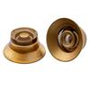Musiclily Pro Left-Handed Inch-Size Bell Top Hat Knobs for American-Made Les Paul-Style Electric Guitars, Gold (Set of 4)