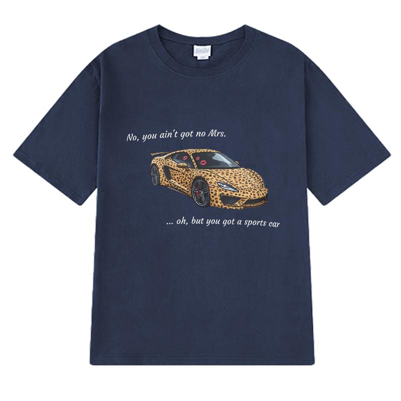 Summer Fashion Tate McRae Sports Car Lyrics Graphic T Shirts Unisex Oversized Short Sleeve T-shirt Men Women 100% Cotton Tops