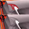 Red Carbon Fiber Car Door Lock Button Frame Cover Trim For Corvette C6 2005-13