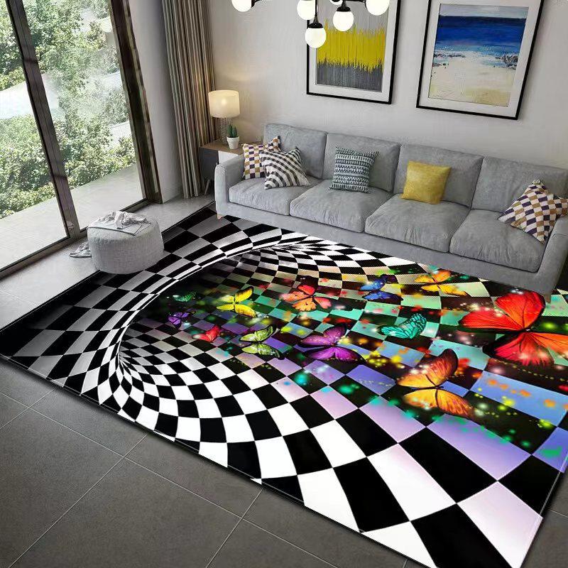 3D Optical Illusion Vortex Carpet - Bedroom & Living Room Floor Mat