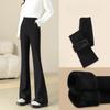 Womens Thickened Flared Pants With High Waist For Casual Office Wear