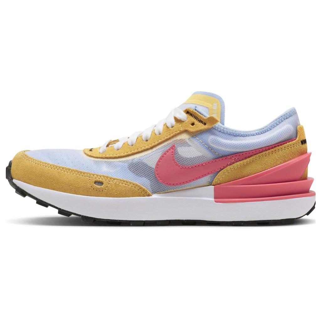 Nike Waffle One Lace-Up Non-Slip Shock Absorbing Low-Top Casual Shoes Kids sneaker Orange White DC0481-700