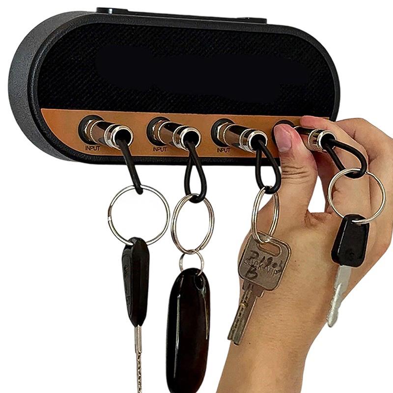 Sujetalaves Creativo de Enchufe de Radio Retro Soporte de Pared para Llaves Jack Aleación de Zinc Organizador de Llaves Marco de Almacenamiento de Llaves Musical