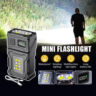 1 Pack Clip On Flashlight High Lumens Hat Clip Flashlights with Magnetic Base USB-C Charging Emergency,Outdoor Activities,Camping Walking Dog
