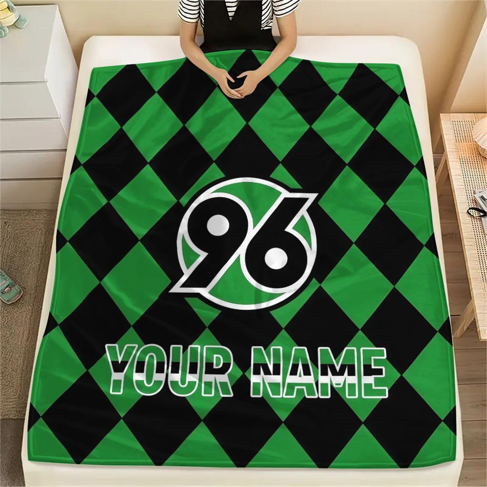 Custom Name Hannover 96 Flannel Blanket, High quality Comfortable for All Seasons, Home Decor, Warmth and Comfort