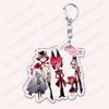 Heiß Populär Anime Cartoon Dämon Figur Schlüsselanhänger für Zubehör Tasche Angel Dust Schlüsselanhänger Ring Schlüsselring Schmuck Fans Freunde Geschenke