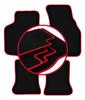 Alfombrillas de terciopelo con borde rojo para: Volkswagen Golf I cabrio (1979-1993)