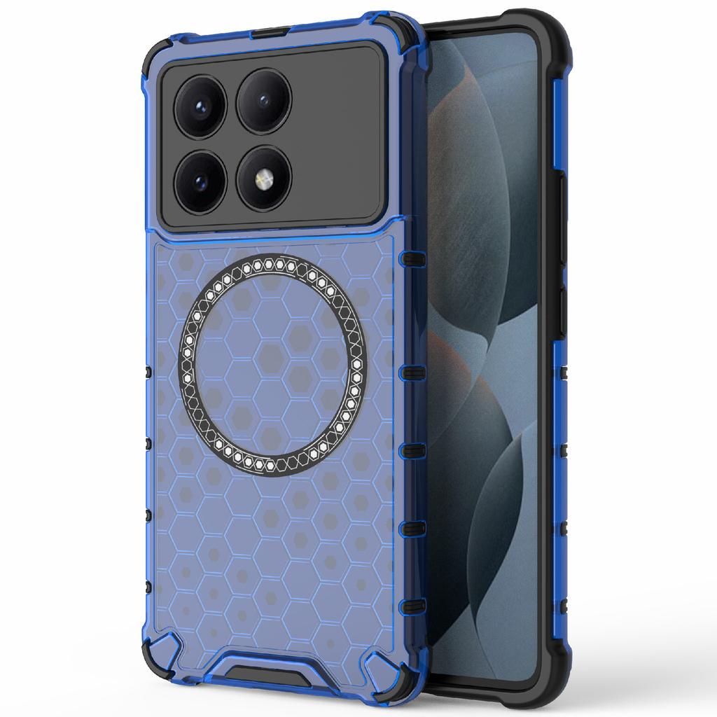 Für Xiaomi Redmi K70E 5G/Poco X6 Pro 5G Magnetische Handyhülle Wabenförmige TPU+PC Rückseite