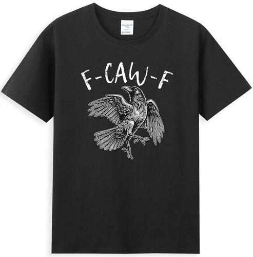 

Black Crow FCAWF F-Caw-F Funny Gothic Crow Dance Meme T-shirt Men s and Women s Street Short Sleeve Cotton T-shirt Tops 4XL