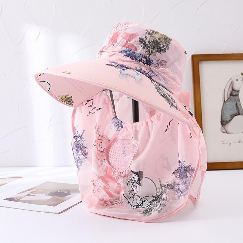 Summer Outdoor Sports Sun Hat Detachable Dome Sunshade Pastoral Style Tea Cap