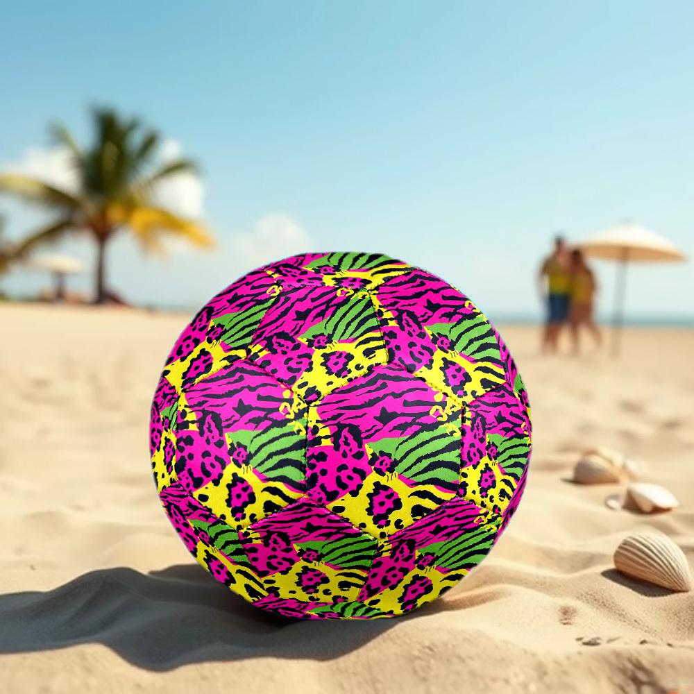 1pc Colorful Animal Prints Theme Soccer Ball Football, Size 5, Lightweight PVC, Durable Outdoor Training Soccer Ball, Gift m61468