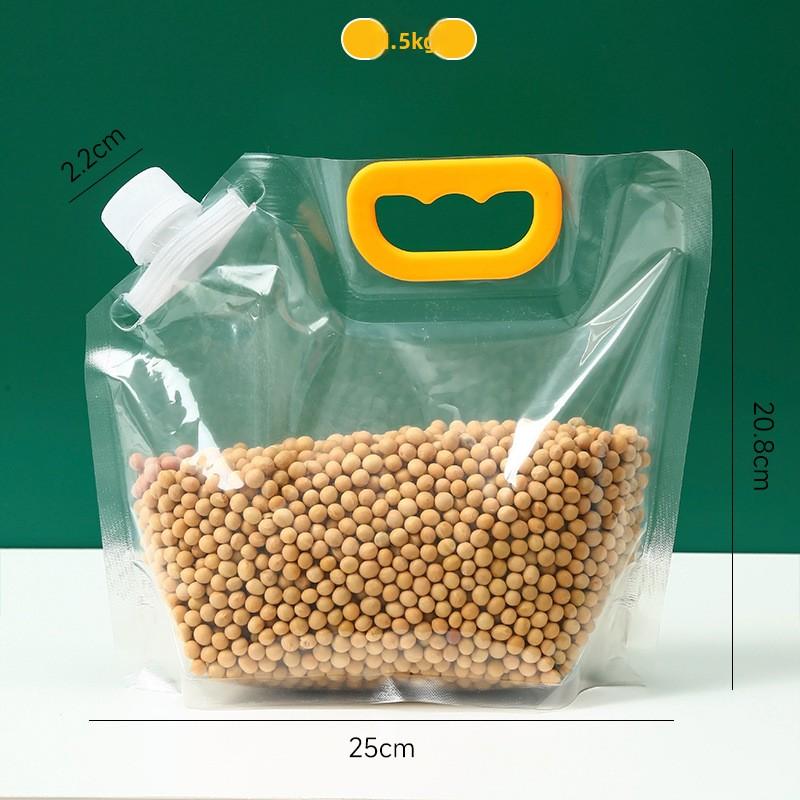 Sealed Bags for Storing Grains and Cereals, Food-grade Hand-held Spout Bags for Household Rice Packaging