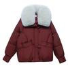 New fashion cotton clothes women's warm big fur collar temperament short women's cotton-padded clothes jacket