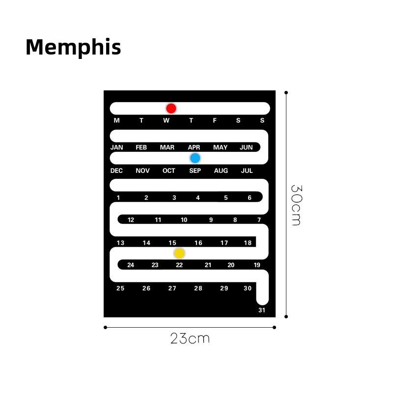 

Memphis Sliding Perpetual Calendar Creative Calendar Desk Calendar Desktop Living Room Decoration Small Ornaments Ornaments Birthday Gifts