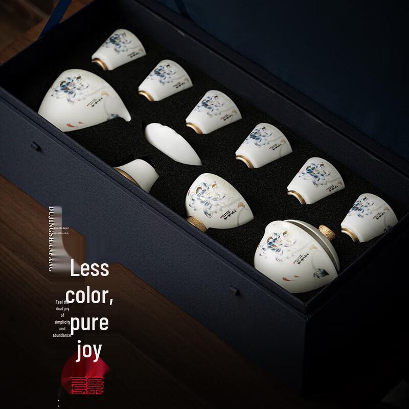 Jade Porcelain Kung Fu Tea Set