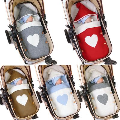 Baby Sleeping Bag Newborn Winter Warm Crochet Knitted Thick Infant Swaddle