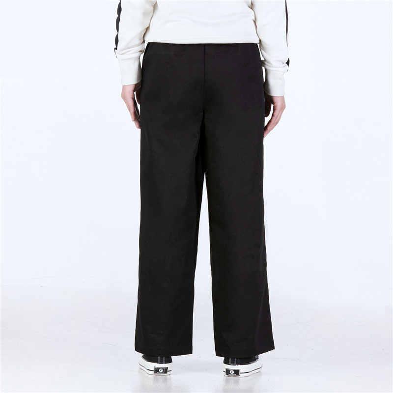 Puma Logo Print Loose Sports Long Pants Women Bottoms Black 536754-01