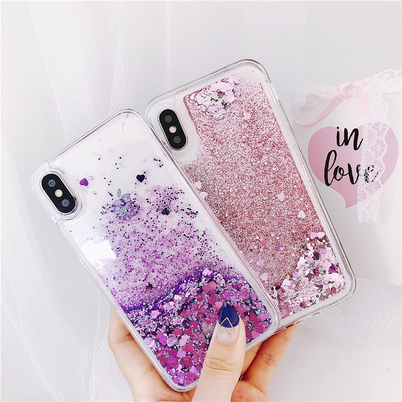 Love Heart Quicksand Phone Case For Samsung Galaxy A30 A20 A20E A40 A50 A60 A70 A10 M10 M20 M30 A10S A20S Dynamic Liquid Cover
