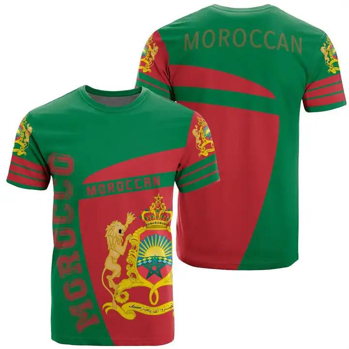 Camiseta Deportiva de Verano para Hombre con Cuello Redondo e Impresión 3D