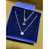 Used Swarovski Necklace Silver Color Crystal